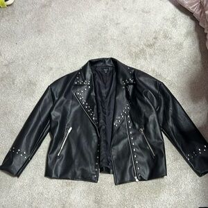 Vici faux leather studded jacket